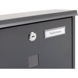 Lifa Garden Brievenbus - Met krantenrol - Antraciet - 30x34x9 (BxHxD)