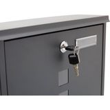 Lifa Garden Brievenbus - Met krantenrol - Antraciet - 30x34x9 (BxHxD)