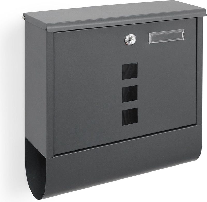 Lifa Garden Brievenbus - Met krantenrol - Antraciet - 30x34x9 (BxHxD)