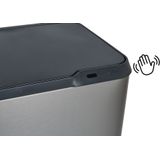 Prullenbak - Metal Grey - 63 L - Met Sensor - Twee Compartimenten