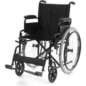Dynamic - Opvouwbare Rolstoel - Zwart - Massief Rubber Banden