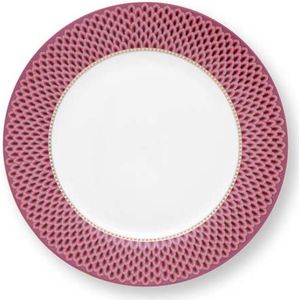 Pip Studio - Flower Festival - Dinerbord - Donker Roze - Porselein