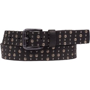 Presly & Sun Heren - Leren Riem - 90 cm - Zwart - 35-37