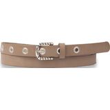 Petrol Industries Riem Dames - Broekriem - Verstelbaar - Leer - Ecru/Beige - 85 cm - S