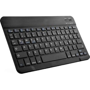 Mini Bluetooth QWERTY toetsenbord draadloos oplaadbaar - Keyboard ondersteuning voor Android IOS Windows voor Telefoon / tablet / iPad / Samsung Galaxy tab / Laptop / Computer - zwart