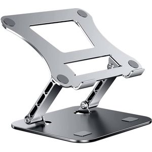 Universele Aluminium LB-553 opvouwbare Laptop Standaard 9,7 tot 17 inch - Laptop Houder - Tafel / Bureau Houder - Geschikt voor Macbook / Laptop / Notebook voor Thuiswerken en op Kantoor - Laptop steun