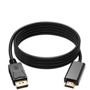 1.8M Display Port Dp Male Naar Hdmi kabel - Compatibel Adapter voor pc, HDTV, monitor Geschikt voor: Lenovo, Dell, HP, Asus-projector en nog veel meer