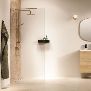 Sealskin Pure Inloopdouche type A3 100×200 cm, 8 mm helder veiligheidsglas met antikalklaag Geborsteld goud
