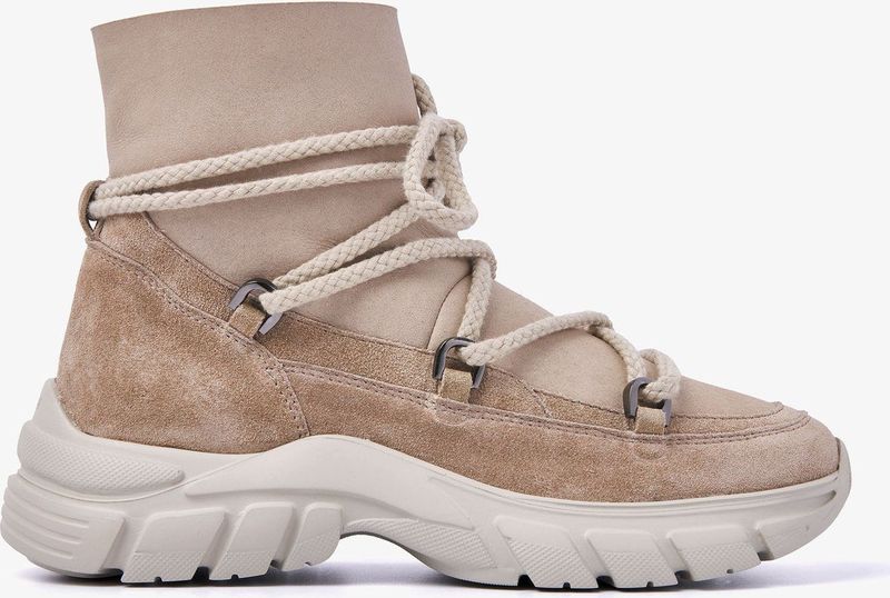 VIA VAI Sue Knit Enkellaarsjes dames - Beige