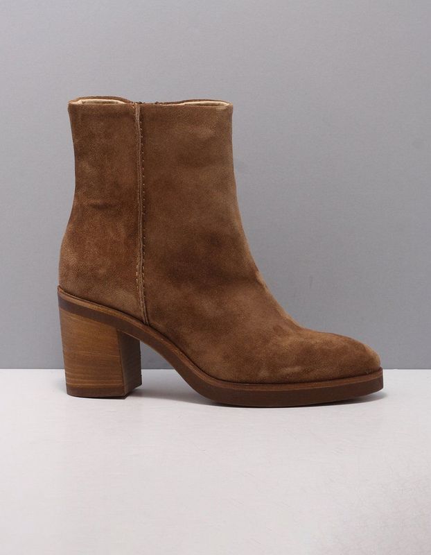VIA VAI Taara Jade Enkellaarsjes dames - Bruin - Maat 42