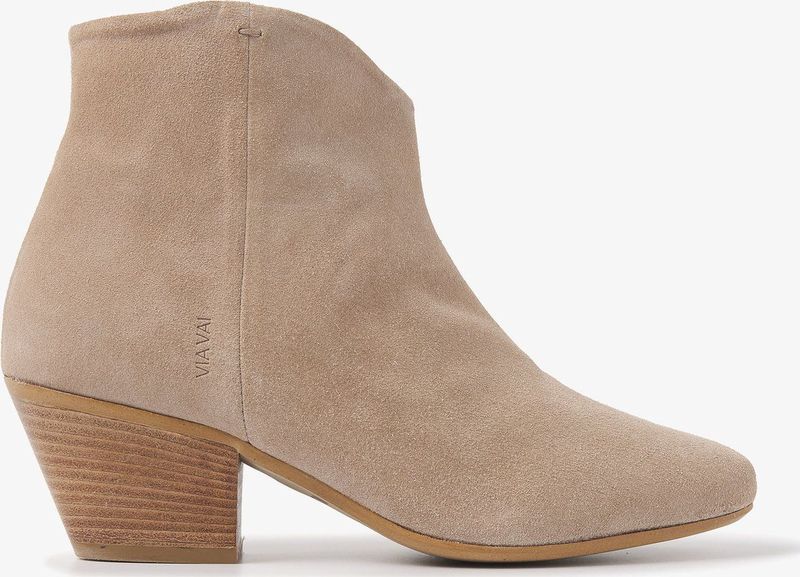 VIA VAI Claire Lott Enkellaarsjes dames - Licht beige