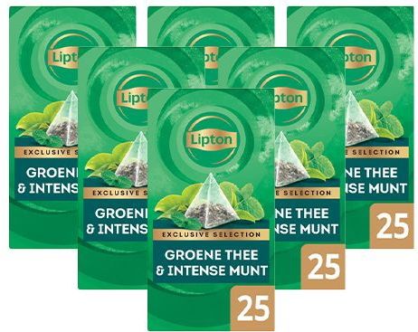 Thee lipton exclusive subtiele munt 25x2gr | 6 stuks