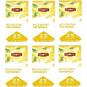 Lipton Feel Good Selection Lemon Tea - Zwarte Thee Citroen - 6 x 25 theezakjes - voordeelverpakking