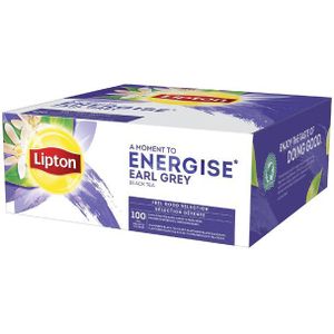 Lipton - Energise Earl Grey - Thee - Zwart - 100 Zakjes