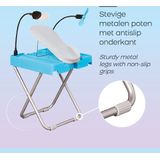 Salon Step Deluxe, verstelbare pedicure voetensteun – incl lamp, vergrootglas en ventilator