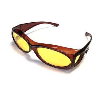Figuretta - HD Glasses Cognac - Overzetzonnebril
