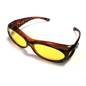 Figuretta - HD Glasses Panter Bruin - Overzetzonnebril