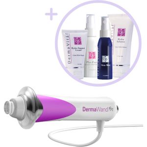 DermaWand PRO Huidsverzorgingsapparaat - Anti-aging Microdermabrasie Apparaat - Inclusief 4-delige set Gezichtsverzorging producten van DermaVital - Huidsimulatie - Gezichtsmassage - Vermindert Oneffenheden en Rimpels