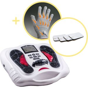 BioEnergiser - Circulation Maxx - Voetmassage Bloedcirculatie Apparaat - Incl. 8 zelfklevende Pads en 2 handschoenen