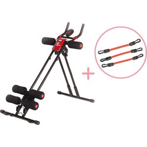 5mins Shaper Ab Buikspier Trainer Incl Weerstandsbanden set - Buikspiertrainer - Buikspierbank verstelbaar - Fitnessapparaat - Buik Core trainer - 5 Minute Hometrainer voor thuis voor Full Body Workout