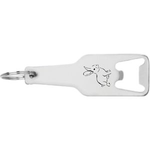 Akyol - konijn flesopener - Konijn - konijn liefhebber - gegraveerde sleutelhanger - cadeau - huisdier - konijnen speelgoed - dieren liefhebbers - bunny - gepersonaliseerd - sleutelhanger met naam - 105 x 25mm