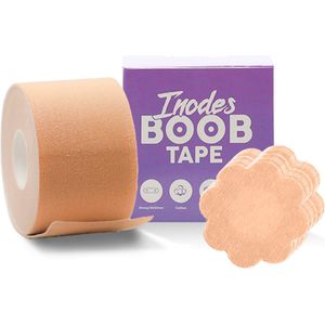 Inodes - Boobtape Sandy - Plak BH - 5 Meter - 5,0 cm breed - Met 10 Tepelcovers