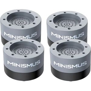 Minismus Wasmachine Verhoger Set van 4 stuks - Zwarte demper Pads - Antislipmatjes - 3,5 CM - Antislip Wasmachine Voeten - Trillingsdempers Wasmachine - Geluidsdemper Wasmachine - Anti Vibratie Wasmachine - Anti Vibratie Pads - Wasdroger Verhoger