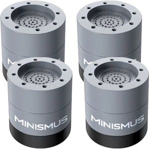 Minismus Wasmachine Verhoger Set van 4 stuks - Zwarte demper Pads - Antislipmatjes - 6 CM -Antislip Wasmachine Voeten - Trillingsdempers Wasmachine - Geluidsdemper Wasmachine - Anti Vibratie Wasmachine - Anti Vibratie Pads - Wasdroger Verhoger