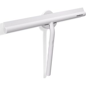 Minismus Douchewisser met Magneethouder Extra breed - Incl. Ophangsysteem - Badkamer Accessoires - Raamwisser Zonder Boren - 33 cm Breed Douche trekker - Wit