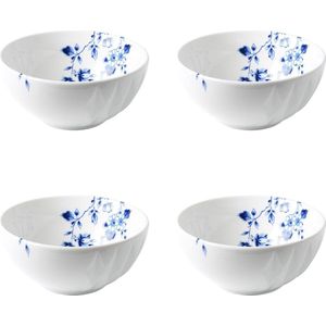 Heinen Delfts Blauw | Blauw Vouw yoghurtschaaltje - 250 ml - 4 stuks