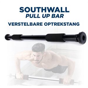 SOUTHWALL Pull Up Bar – Optrekstang Deur – Pull Up Bar Station – Verstelbare Optrekstang Deurpost – 60 tot 100 cm – Fitness Thuis – Krachttraining – Chin Up Bar – Uitschuifbare Pull Up Stang – Deurrekstok – Zwart