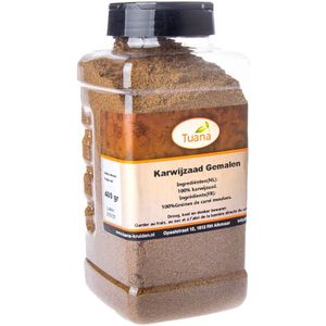 Tuana Kruiden - Karwijzaad Gemalen - Strooibus 400 Gram - Kruiden Zonder Zout - GP0111