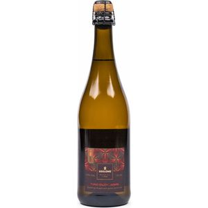 Soolong Enjoy T-Vino Jasmijn Sparkling 0%, Alcoholvrij, Heerlijk Aperitief, Gemaakt van 0.0% Witte Wijn met Groene Jasmijn Thee, Bubbels, Champagne, Cava, Prosecco - Fles 750ml