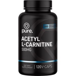 Pure. Acetyl L-Carnitine - 500mg - 120 V-Caps - aminozuur - L-Carnitine - vegan capsules