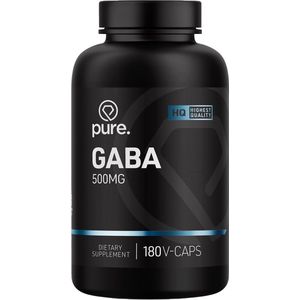 Pure. GABA - 500mg - 180 V-Caps - gamma-aminoboterzuur - aminozuur - vegan capsules