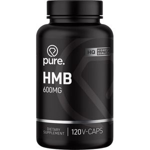 Pure. HMB - 600mg - 120 V-Caps - aminozuur - Leucine - vegan capsules