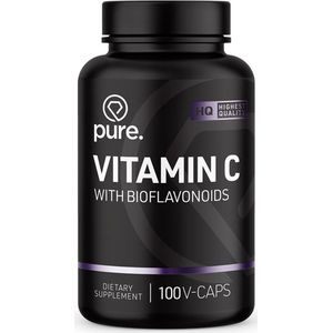PURE Vitamine C met bioflavonoïden - 100 V-Caps - 1000mg - ascorbinezuur - capsules