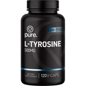 Pure. L-Tyrosine - 120 V-Caps - 500mg - aminozuren - vegan capsules
