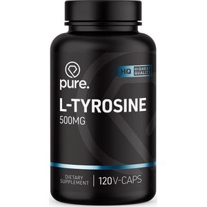 PURE L-Tyrosine - 120 V-Caps - 500mg - aminozuren - vegan capsules