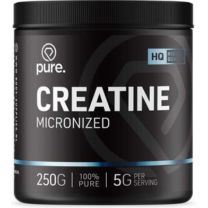 Pure. Creatine Monohydraat - Naturel - 250gr - micronized poeder - creatine - spiergroei - fitness & sport