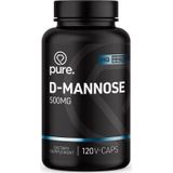 PURE D-Mannose - 120 vegan capsules - 500mg - supplement