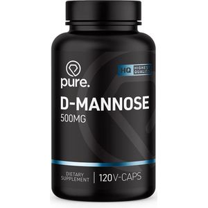 PURE D-Mannose - 120 vegan capsules - 500mg - supplement
