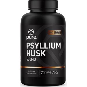 pure. Psyllium Husk 500mg - 200 vegan capsules - vezels