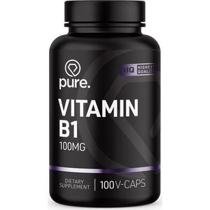 Pure. Vitamine B1 - 100 vegan capsules - 100mg - vitamines