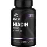 Vitamine B3 - Pure Niacine - 100 Capsules - Voedingssupplement