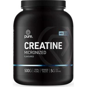 PURE - Creatine Micronized - Creatine Monohydraat - 500gr - Oranje