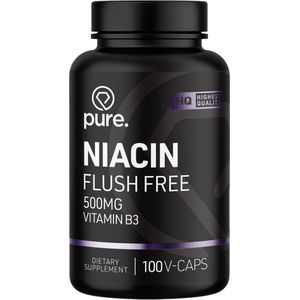 PURE Niacine Flush Free - Vitamine B3 - 100 vegan capsules - 500mg