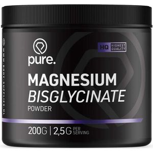 Magnesium Bisglycinaat Poeder - Puur - 250g - Hoogwaardige Vorm