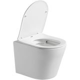 Hangend toilet Julio randloos inclusief softclose zitting glans wit 48x36,5x36cm