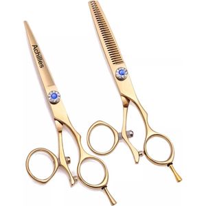 Achilles® Golden Schaar Set 6 Inch + Kam - Schaar & Coupeschaar - Kappersschaar